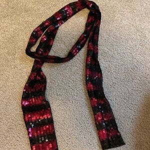 SEQUIN Scarf Pink & Black